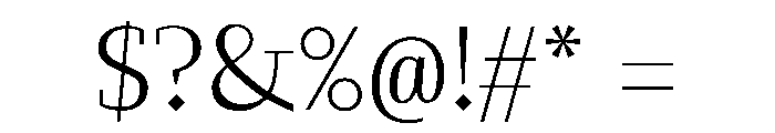 SlabDisplay Font OTHER CHARS