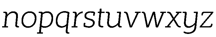 SlabFour BookItalic Font LOWERCASE