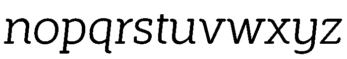 SlabFour Italic Font LOWERCASE