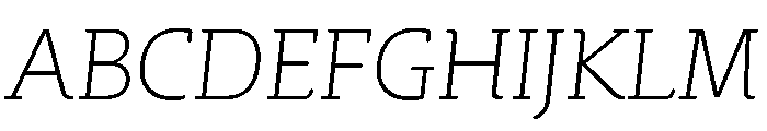 SlabFour LightItalic Font UPPERCASE