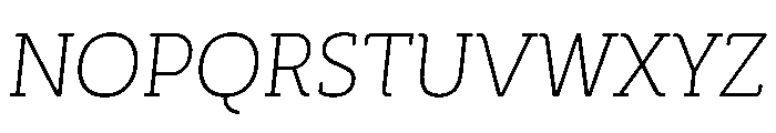 SlabFour LightItalic Font UPPERCASE