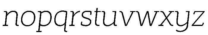 SlabFour LightItalic Font LOWERCASE