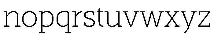 SlabFour Light Font LOWERCASE