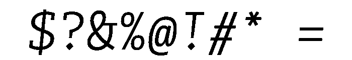 SlabMono Italic Font OTHER CHARS