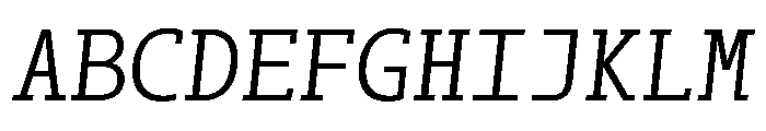 SlabMono Italic Font UPPERCASE