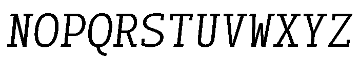 SlabMono Italic Font UPPERCASE