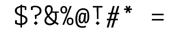 SlabMono Font OTHER CHARS