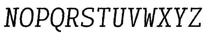SlabMonoRough Italic Font UPPERCASE