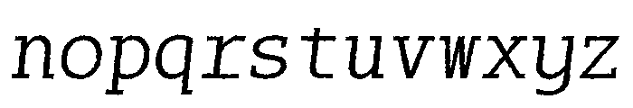 SlabMonoRough Italic Font LOWERCASE