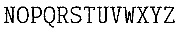 SlabMonoRough Font UPPERCASE