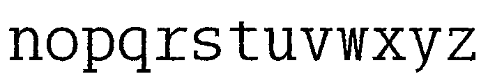 SlabMonoRough Font LOWERCASE