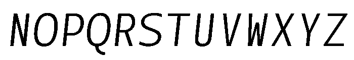 SlabMonoSans Italic Font UPPERCASE