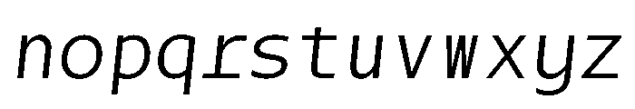 SlabMonoSans Italic Font LOWERCASE