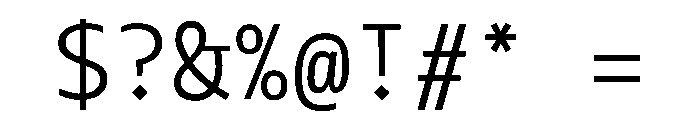 SlabMonoSans Font OTHER CHARS