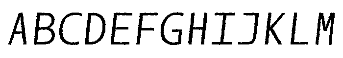 SlabMonoSansRough Italic Font UPPERCASE