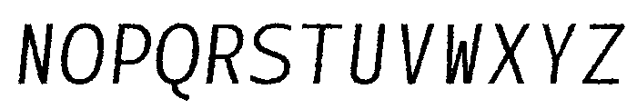 SlabMonoSansRough Italic Font UPPERCASE