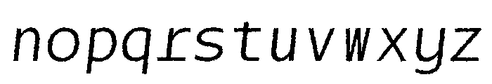 SlabMonoSansRough Italic Font LOWERCASE