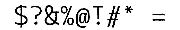 SlabMonoSansRough Font OTHER CHARS