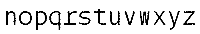 SlabMonoSansRough Font LOWERCASE