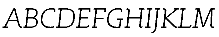 SlabOne BookItalic Font UPPERCASE