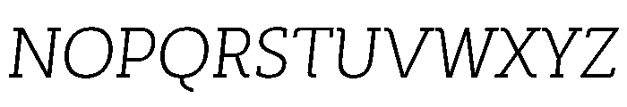 SlabOne BookItalic Font UPPERCASE