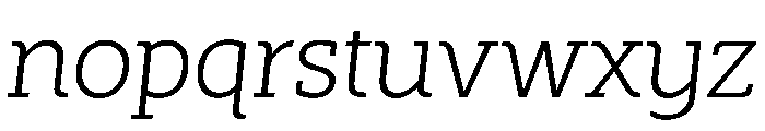 SlabOne BookItalic Font LOWERCASE