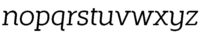 SlabOne Italic Font LOWERCASE