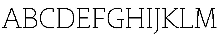 SlabOne Light Font UPPERCASE
