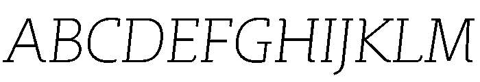 SlabOne LightItalic Font UPPERCASE