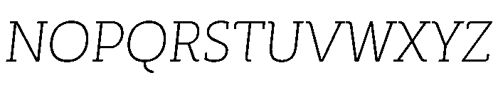 SlabOne LightItalic Font UPPERCASE