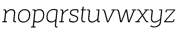 SlabOne LightItalic Font LOWERCASE