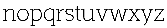 SlabOne Light Font LOWERCASE