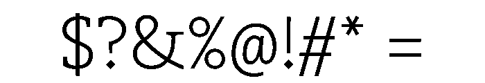 SlabThree Book Font OTHER CHARS
