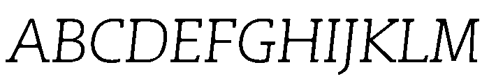 SlabThree BookItalic Font UPPERCASE