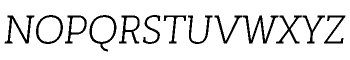 SlabThree BookItalic Font UPPERCASE