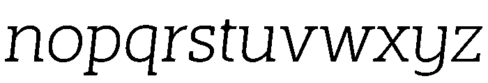 SlabThree BookItalic Font LOWERCASE