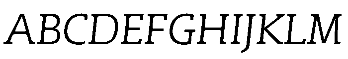 SlabThree Italic Font UPPERCASE