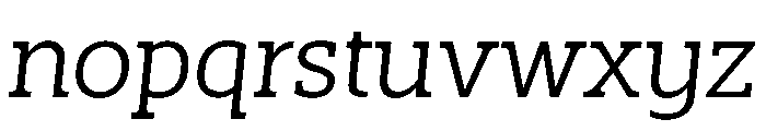 SlabThree Italic Font LOWERCASE