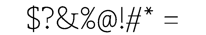 SlabThree Light Font OTHER CHARS