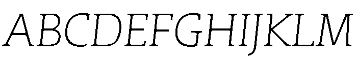 SlabThree LightItalic Font UPPERCASE