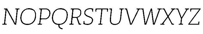 SlabThree LightItalic Font UPPERCASE