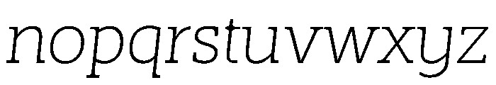 SlabThree LightItalic Font LOWERCASE