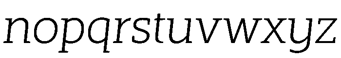 SlabTwo BookItalic Font LOWERCASE