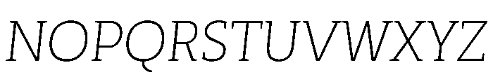 SlabTwo LightItalic Font UPPERCASE
