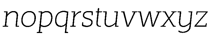 SlabTwo LightItalic Font LOWERCASE