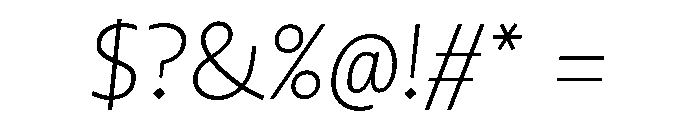 SlabZero LightItalic Font OTHER CHARS