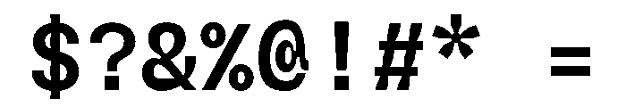 Sligoil MicroBold Font OTHER CHARS