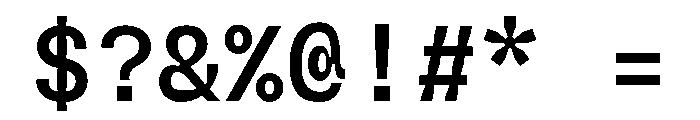 Sligoil MicroMedium Font OTHER CHARS