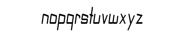 Slider-CondensedItalic Font LOWERCASE