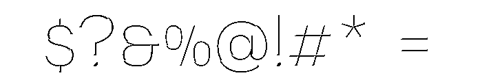 Smor Extra Light Font OTHER CHARS